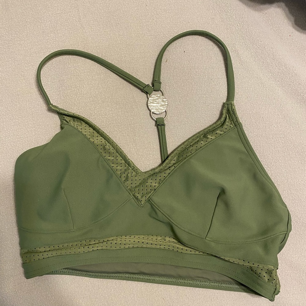 Amari active olive green sports bra